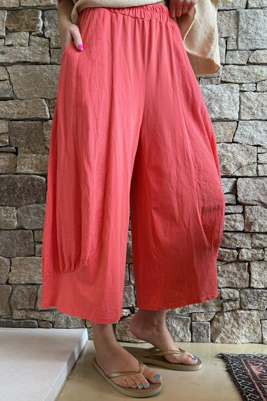  Jo Jo Quirky Hopsack Crop Pant Watermelon
